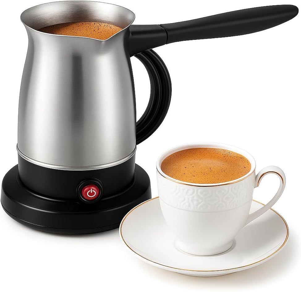 72 Pieces Turkish Coffee Makers (800W Electric Coffee Pot with 600ml Capacity – 5-Cup Stainless Steel Kettle – Cool-Touch Handle for Turkish – Arabic & Greek Coffee)
