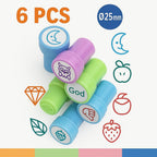 120 Pieces 6 Pieces (25mm Stamps for Office & Stationery)