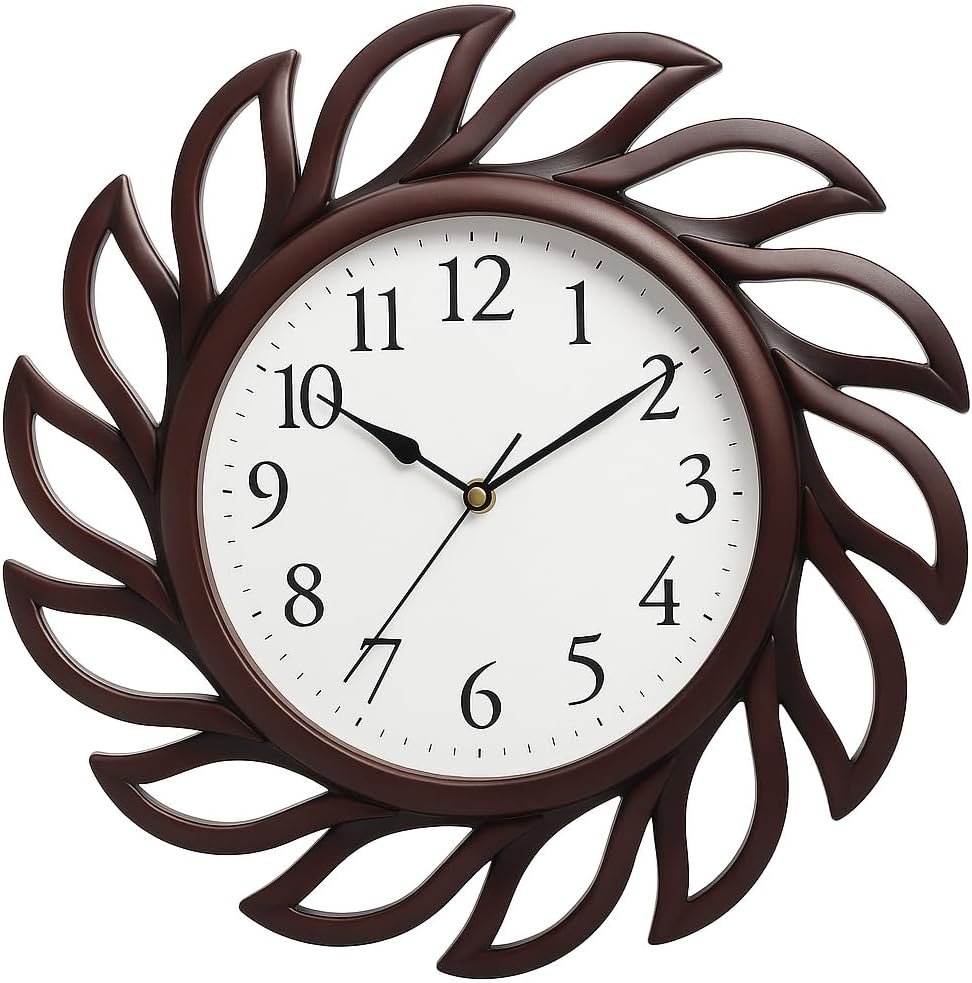 60 Pieces Elegant Rotating Wheel Design Wall Clock -s (12-Inch Quartz Wall Clock with Premium Plastic Build – Durable and Long-lasting – Perfect Gift for Housewarmings – Weddings – and Home Décor Enhancements)