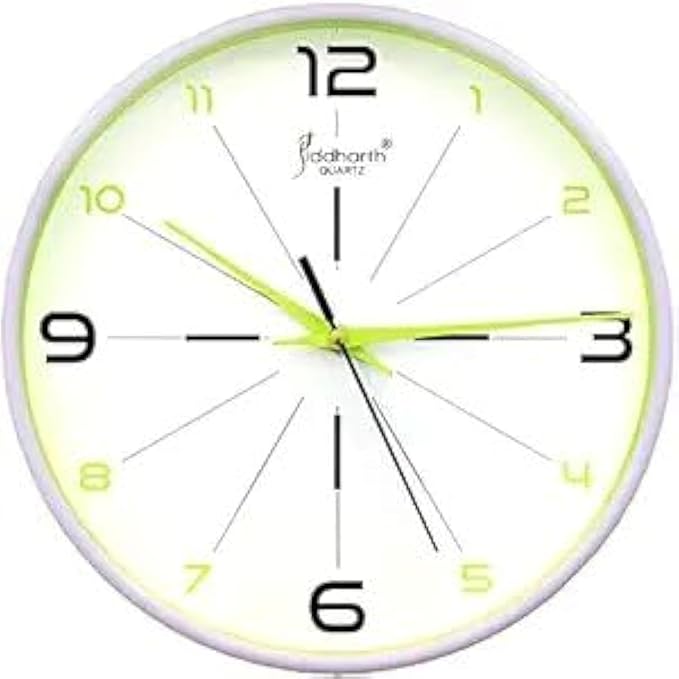 FITTO Elegant Wall Clock – Stylish Modern Timepiece for Home Decor, Large Numbers, Silent Quartz Movement, Battery Operated, Perfect for Living Room, Office, and Bedroom