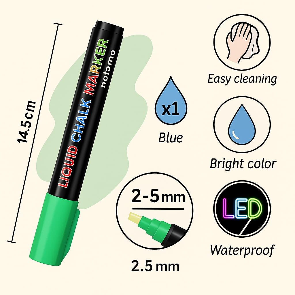 120 Pieces Liquid Chalk Markers (14.5cm 2-5mm for Chalkboards – Glass – Windows – Non-Porous Surfaces)