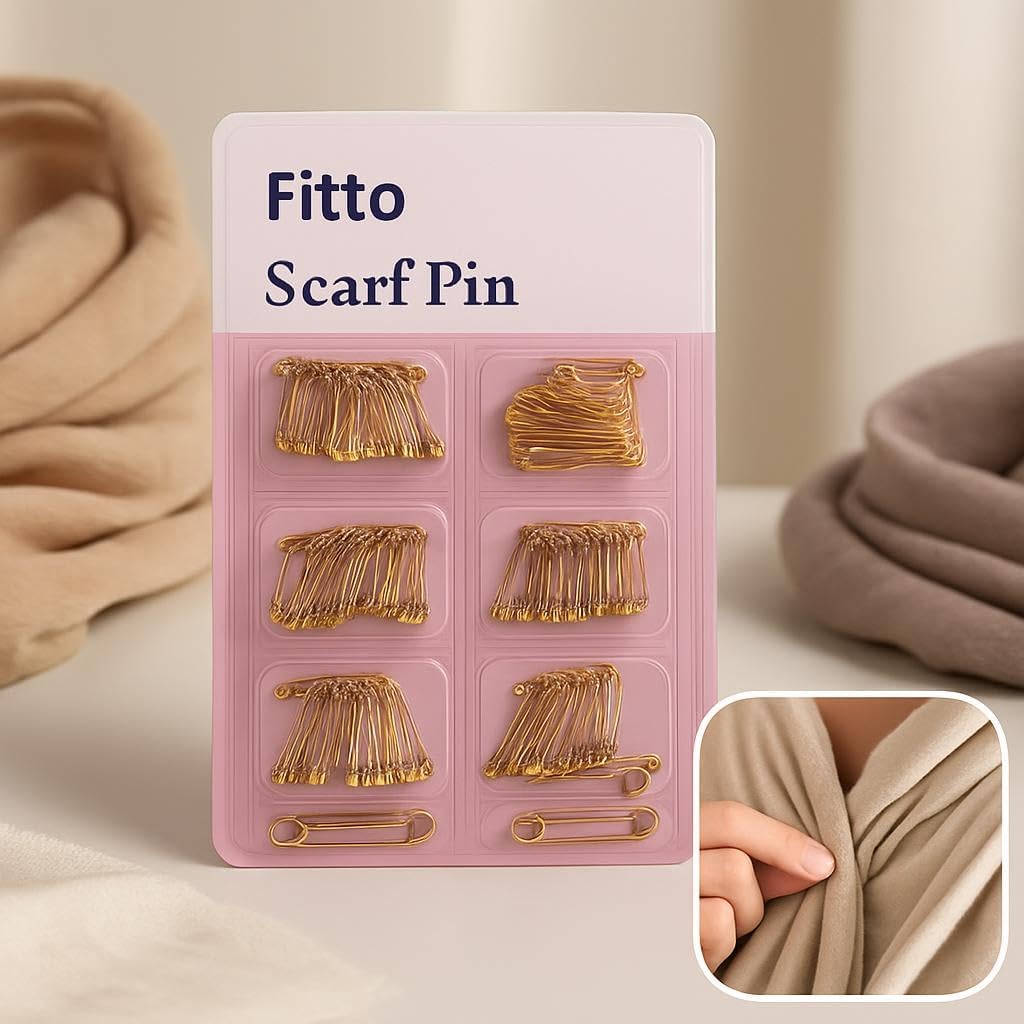 120 Pieces 4 Sizes Small and Large Safety Pins for Clothes Sewing