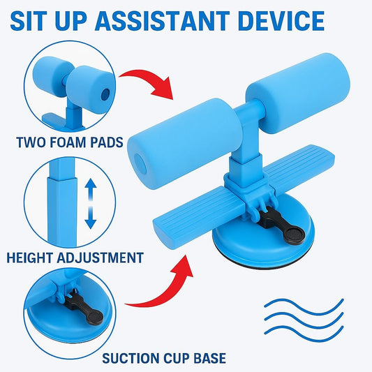 Crunches Tool 2pcs Abdominal Suction Cup Fitness Equipment, Portable Soft Rubber Crunches Aid, Floor Push Up Bars, Sit-Up Device for Abdominal Training