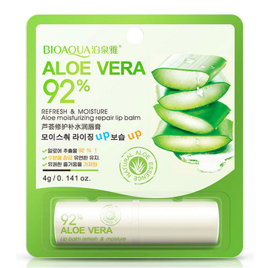 Aloe Vera Lip Balm in Green Packaging
