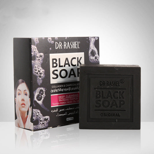 Charcoal Collagen Black Soap Bar for Natural Skincare