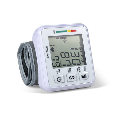 Compact Digital Wrist Blood Pressure Monitor - Eco-Friendly Health Tracker