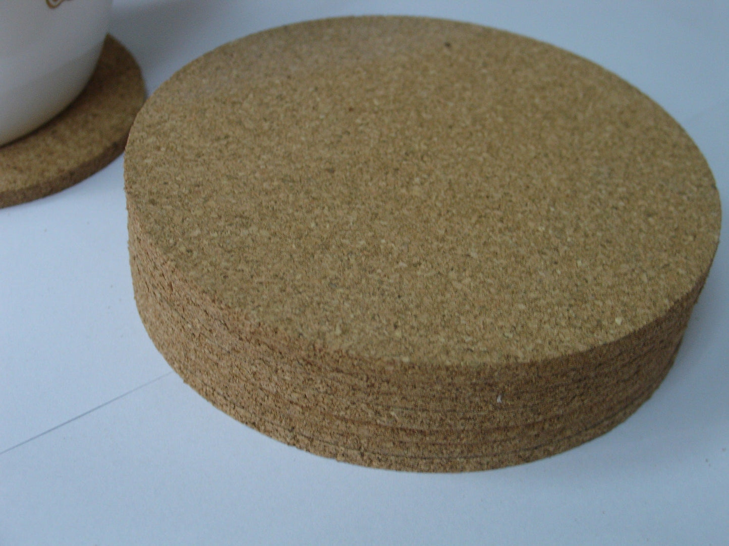 Eco-Friendly Natural Cork Round Coasters - Bulk Pack of 24