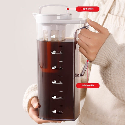 Eco-Friendly Reusable Beverage Pitcher with Measurement Markings