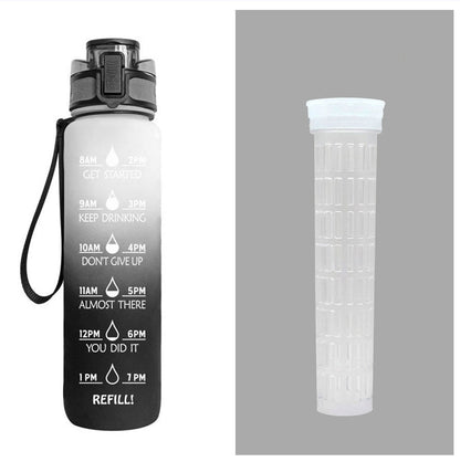 Gradient BPA-Free Water Bottle with Time Markers