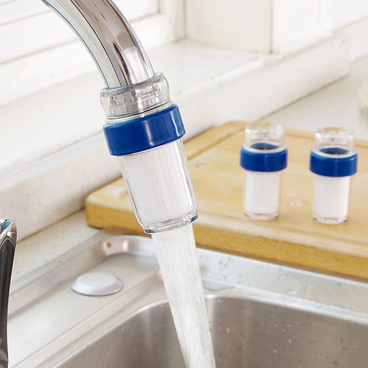 Eco-Friendly Faucet Water Filter in Blue and Transparent