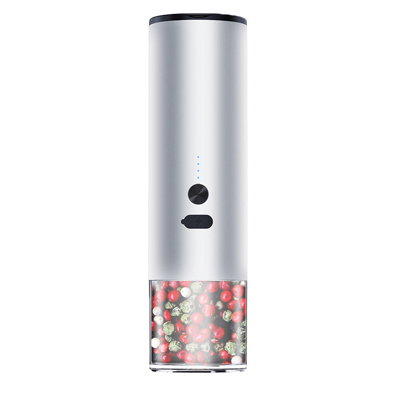 Electric Salt and Pepper Grinder - One-Handed Stainless Steel Kitchen Tool