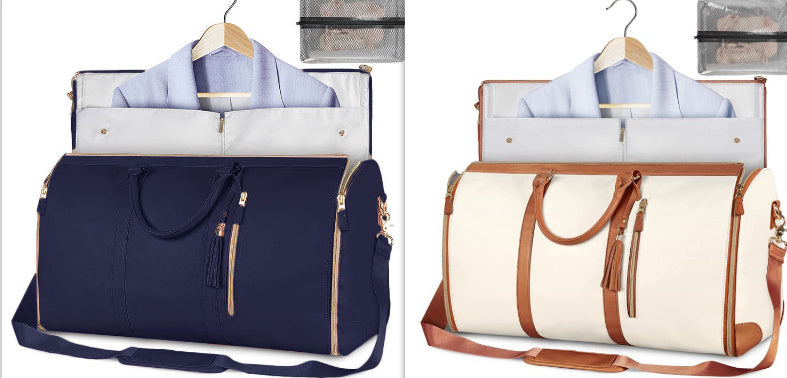 Versatile Light Pink Garment & Duffel Bag for Eco-Friendly Travel