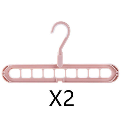 Space-Saving Anti-Skid Folding Hanger with Multi-Slot Design