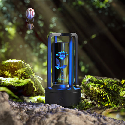Carved Crystal Lamp - Ambient Decorative Lighting for Wellness