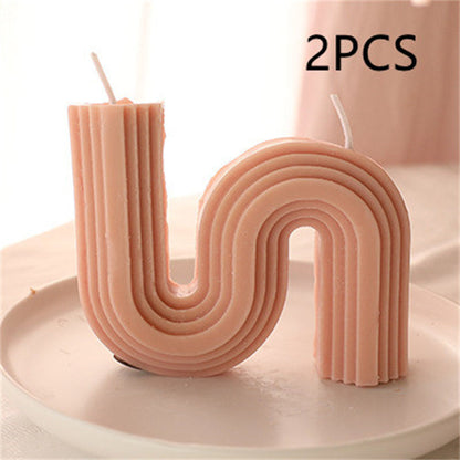 Pastel Curved Candles for a Calming, Eco-Friendly Home