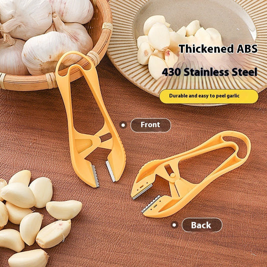 Ergonomic Orange Garlic Peeler - Durable Kitchen Tool