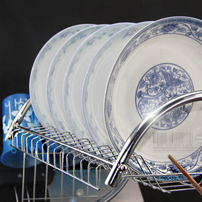 Eco-Friendly Bamboo Dish Drying Rack - X-Shaped Foldable Design