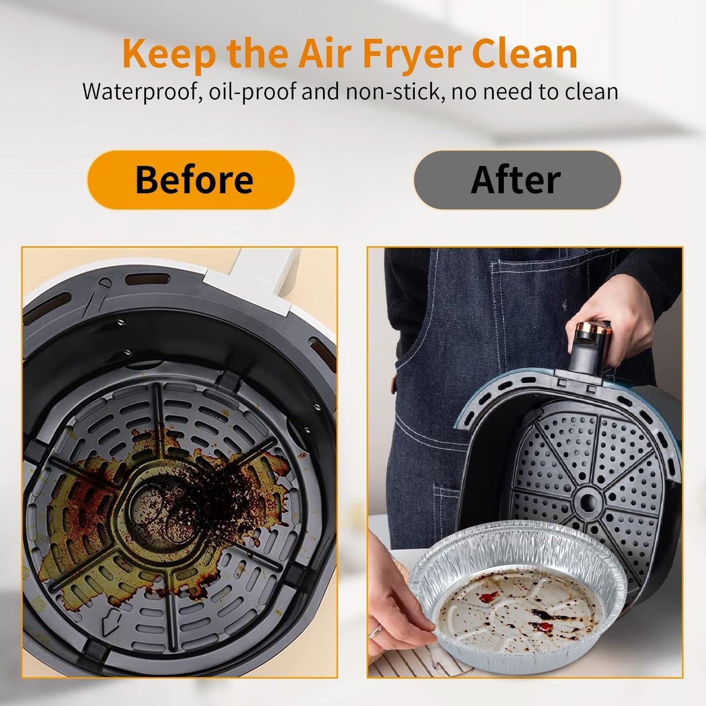 Eco-Friendly Reusable Aluminum Foil Trays for Air Fryers