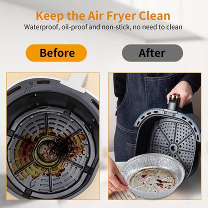Eco-Friendly Reusable Aluminum Foil Trays for Air Fryers