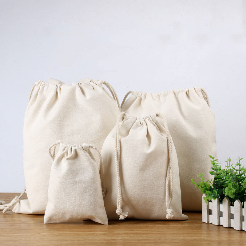 Natural Cotton Drawstring Bags for Eco-Friendly Storage