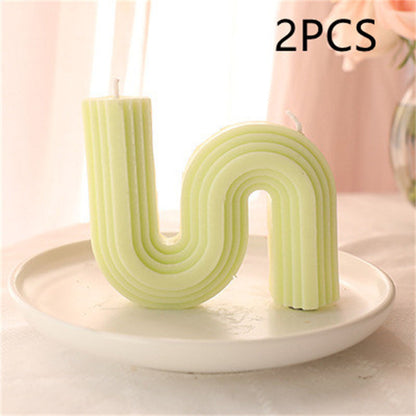 Pastel Curved Candles for a Calming, Eco-Friendly Home