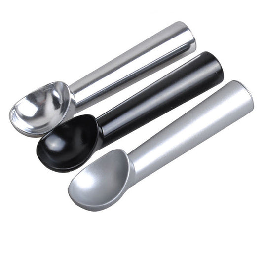 Durable Stainless Steel Ice Cream Scoop with Black Handle