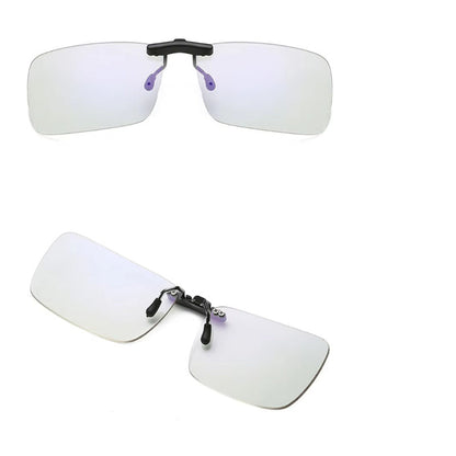Yellow-Tinted Clip-On Glasses for Enhanced Vision