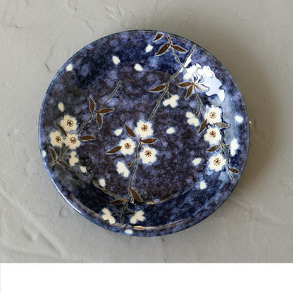 Eco-Friendly Blue Floral Ceramic Bowl - Sustainable & Durable