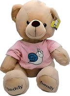 72 Pieces 40cm Teddy Bear Browns with Pink T-Shirt (Plush Stuffed Soft Toy for Kids)