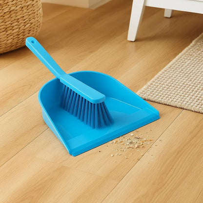 Dustpan and Brush Set - High-Quality Plastic, Ergonomic Handle, Lightweight, Compact Design for Efficient Cleaning - Indoor & Outdoor Use, Ideal for Home, Office, Garage, and Car