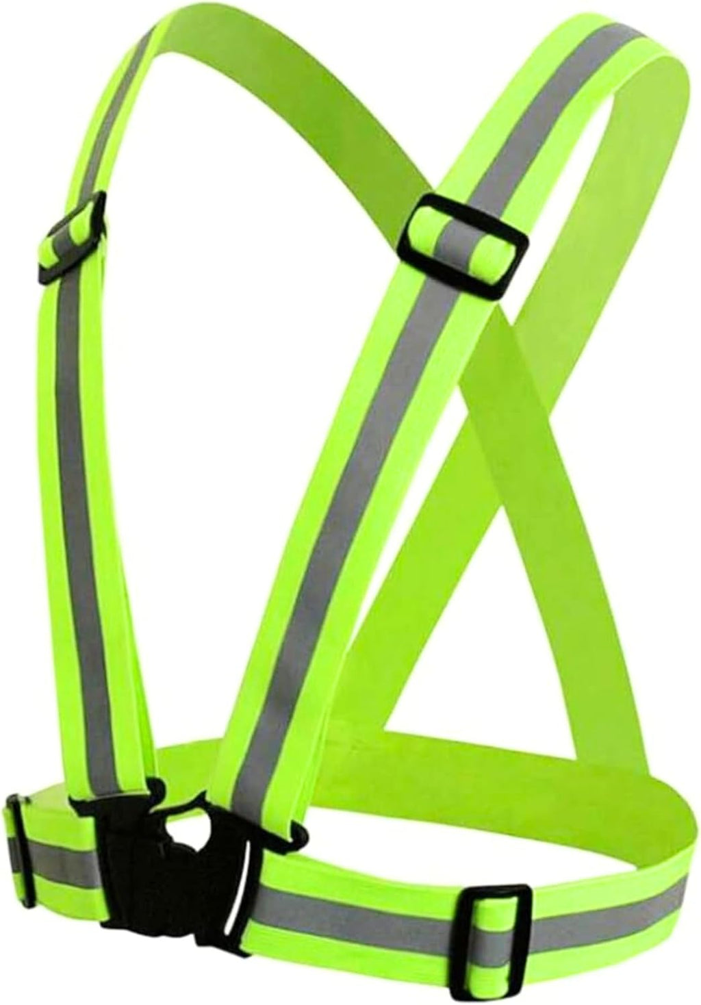 120 Pieces Reflective Vest Running Gear - Safety Reflector Strap Bands -s for High Visibility & safety Elastic Adjustable Belt for men and Women (Green)