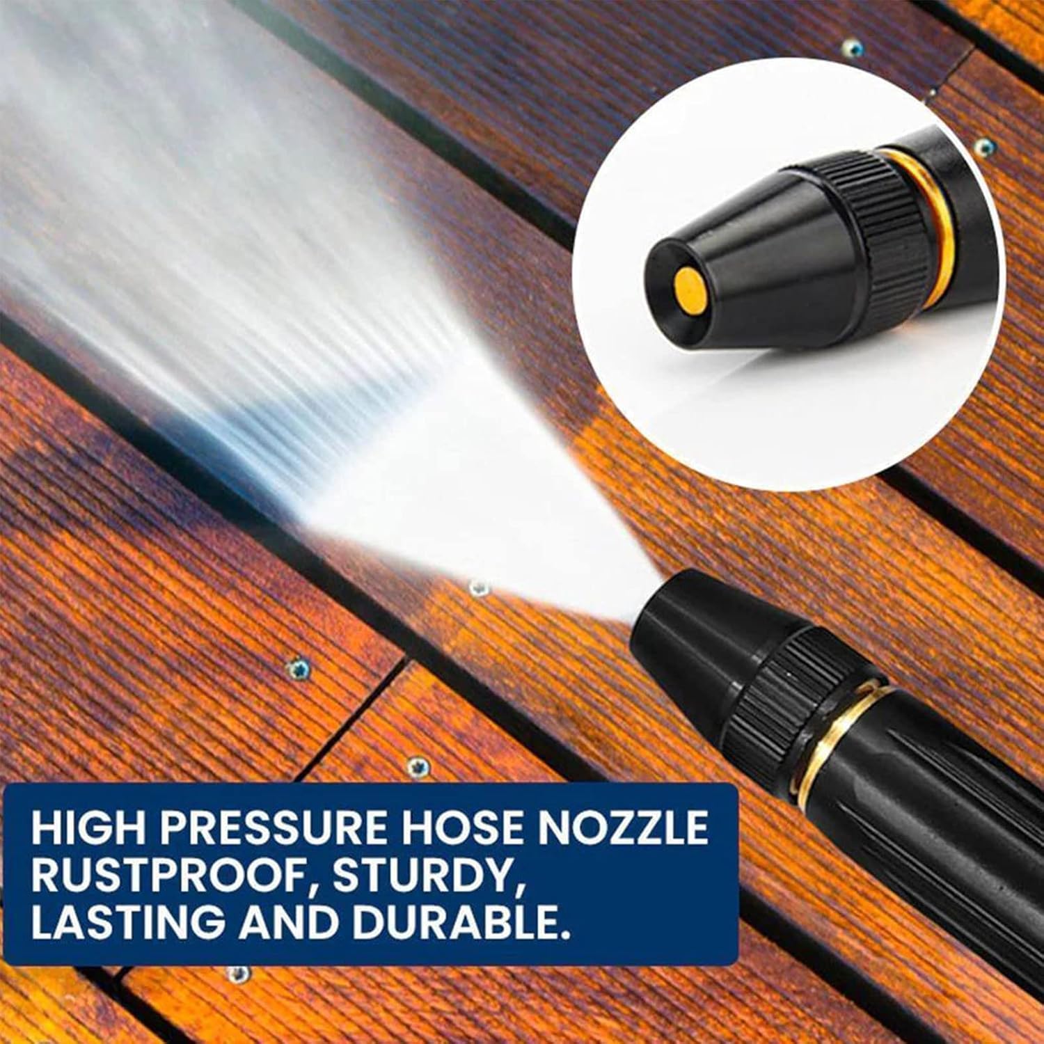 96 Pieces Garden Hose Nozzle Kit - Premium Black Brass Nozzles with 3 Adjustable Spray Patterns (Heavy-Duty Metal Construction – Ideal for Outdoor Watering and Cleaning – Ergonomic Grip)