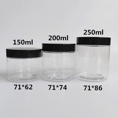 Eco-Friendly Clear Storage Jars with Black Lids
