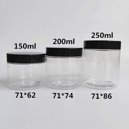 Eco-Friendly Clear Storage Jars with Black Lids