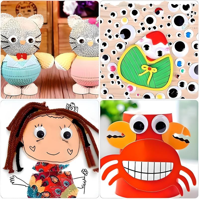 Decorative Craft Eyes 80 Pieces 12mm for DIY Projects, Dolls, and Crafts
