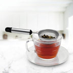 96 Pieces Stainless Steel Pipe Handle Tea Strainers (7 cm – Durable Fine Mesh for Loose Leaf Tea – Herbal Infusions – and Straining – Easy-to-Use – High-Quality Kitchen Tool for Perfect Tea Brewing)