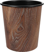 120 Pieces Wood Grain Buckets (Open Top Bucket for Kitchen – Bathroom – Bedroom – Office – 7L Plastic Bucket with Modern Imitation Wood Texture)