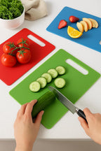 96 Pieces Food Cutting Boards (10mm Thick – Colorful Plastic – Hygienic Kitchen Accessory)