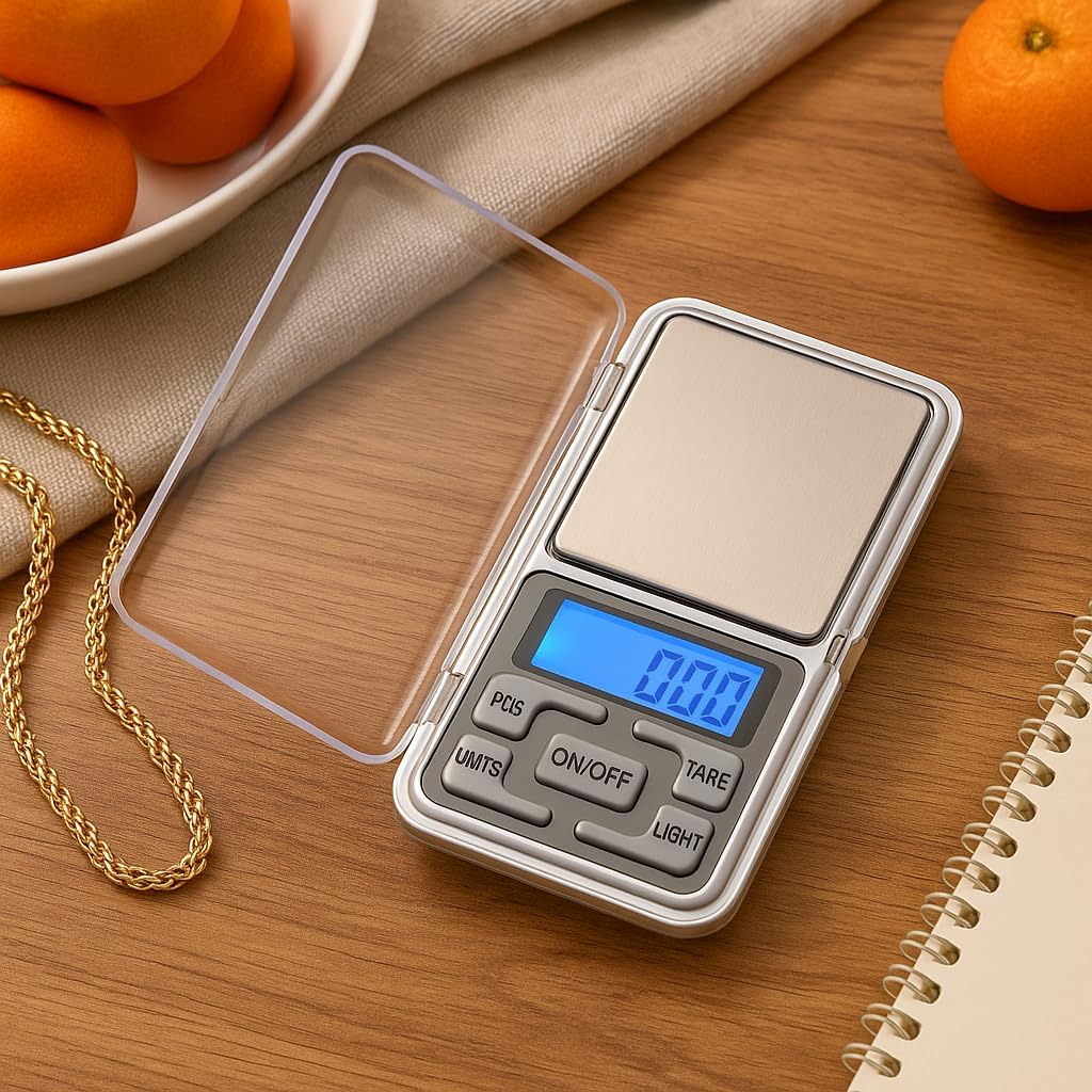 96 Pieces Pocket Scales (Portable Kitchen Scale – Mini Jewelry Scale – 500g x 0.01g – Tare Function – Protective Cover – Auto Off)