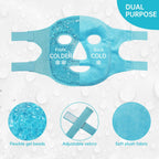 96 Pieces Cold Face Eye Mask Ice Pack - Reusable Gel Beads Cooling Compress for Puffy Eyes (Dark Circles – Sinus Relief – Face Puffiness Reduction – Hot & Cold Therapy for Relaxation – Pain Relief)