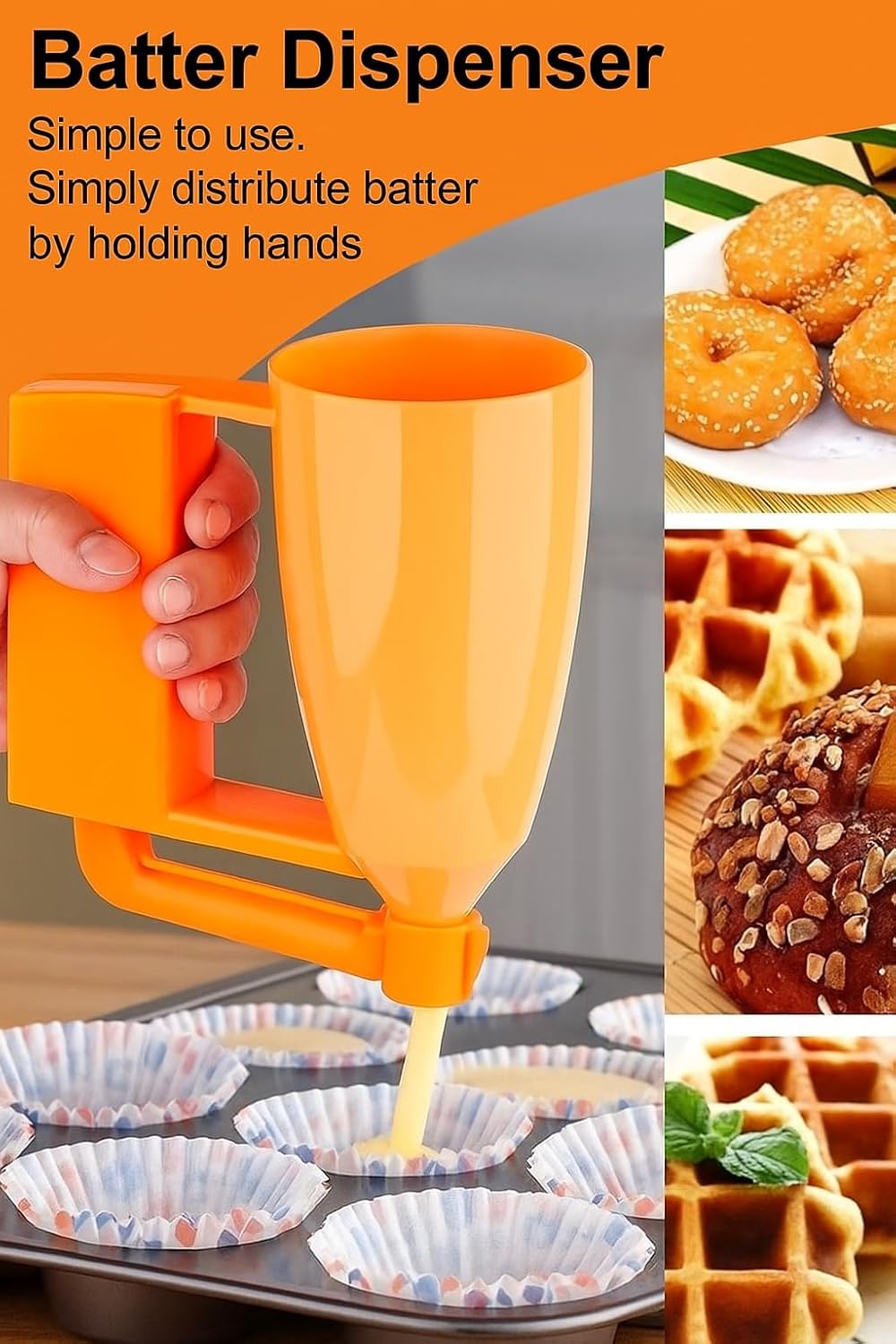 120 Pieces Kitchen Appliances (Loqumat Al Kadey & Luqaimat Device Orange)