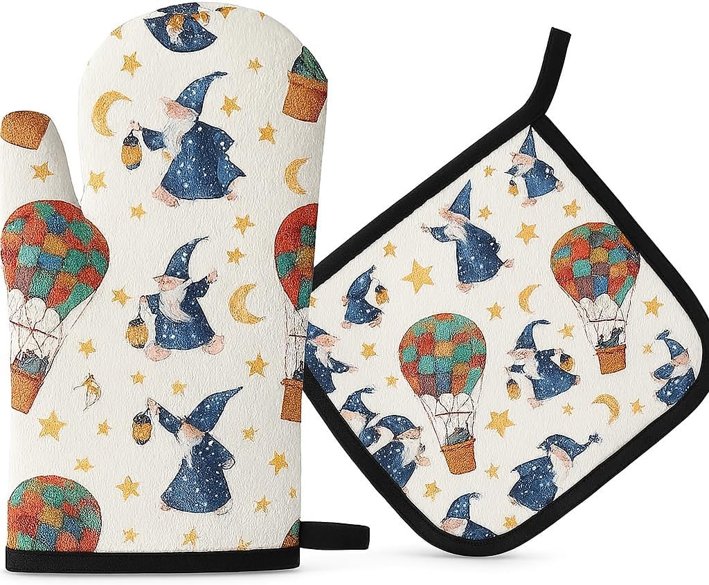 144 Pieces Oven Mitt and Pot Holder Set - Elegant Quilt & Reversibles with Non-Slip Grip (Heat-Resistant Cotton Kitchen Essentials (Glove 17x32 cm – Pot Holder 20x20 cm))