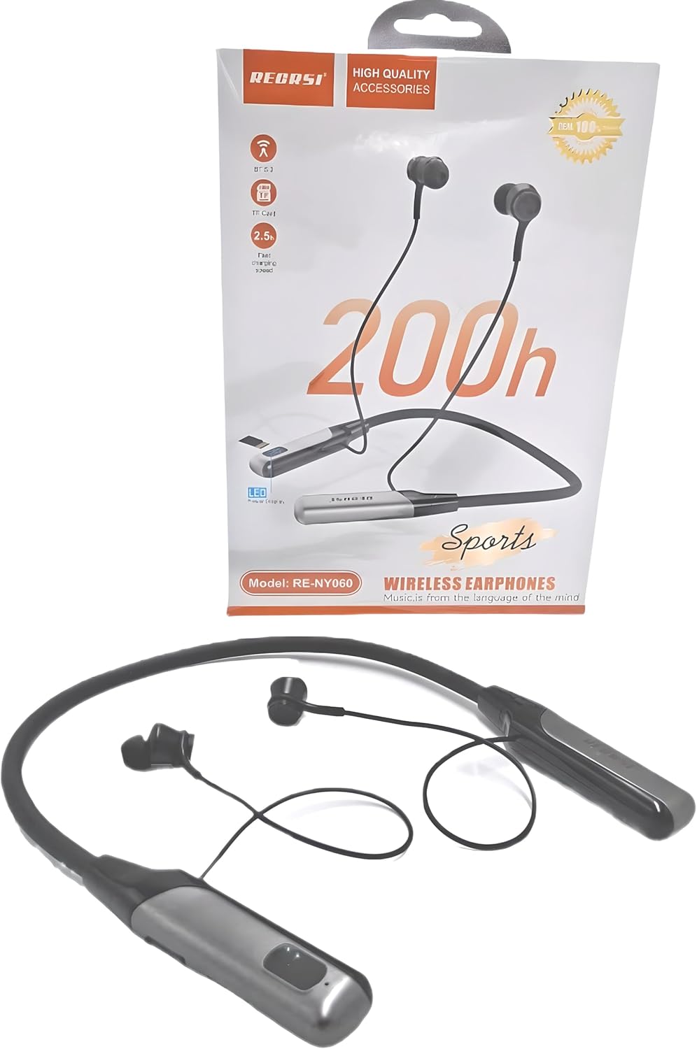 72 Pieces Wireless Neckband Earphones with Built-in Memory Card Slot Bluetooth 5.0 In-Ear Sports Headphones