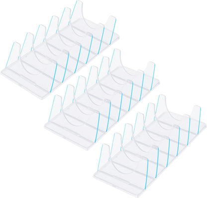 U-shaped Eye Shadow Tray - Transparent Compact Design, Pack of 3