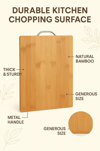 Wood Large Food Cutting Board, Durable Kitchen Chopping Surface