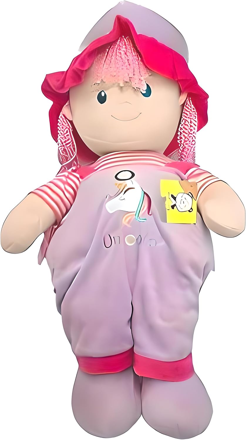 72 Pieces Purple Dolls with Pink Hair (Collectible Toy for Kids & Playroom Decor)
