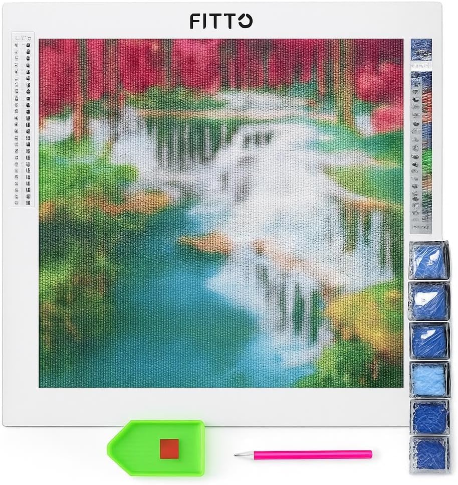 96 Pieces Vibrant 5D DIY Diamond Painting Kits (40x40cm Art Craft Mosaic)