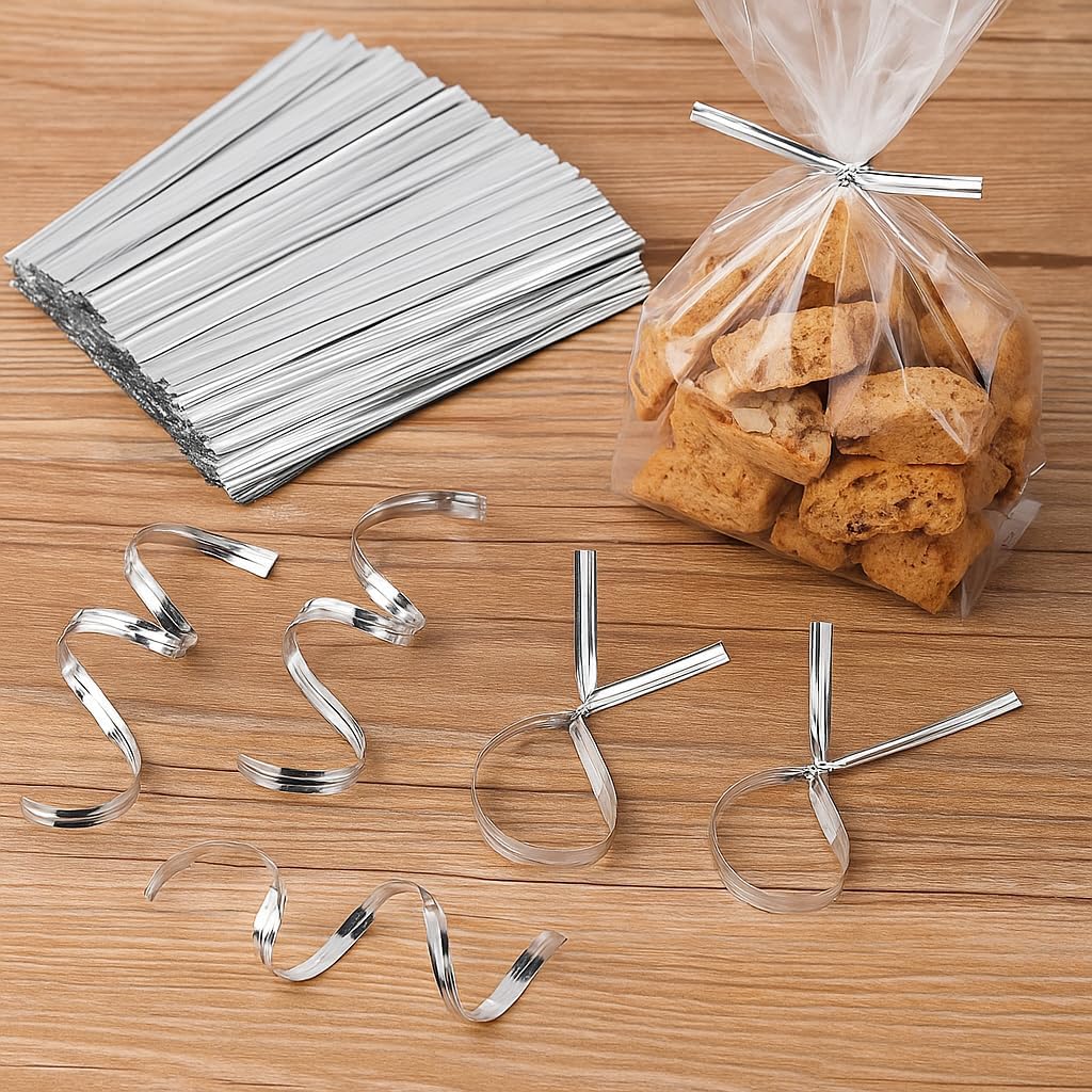 144 Pieces 12cm Twist Ties for Kitchen & Home Storage (Food Sealing – Bag Closure Accessories)