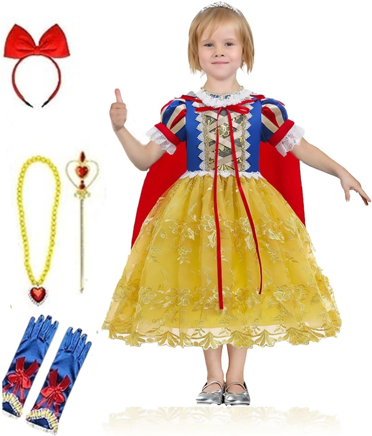 48 Pieces Girls' Deluxe Pretend Play Princess Dress Sets with Matching Accessories - Spark Imagination and Royal Adventures