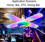 60 Pieces LED RGB Bluetooth Wireless Bulbs (Fan Shaped – 24 Keys Remote Control – For Bedroom)